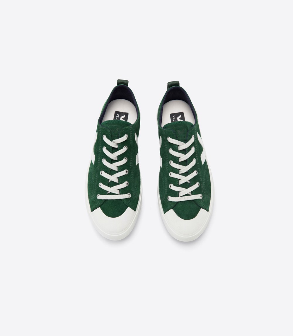 Veja Sneakers Womens - Nova Suede - Green/White - 3186MSNHA